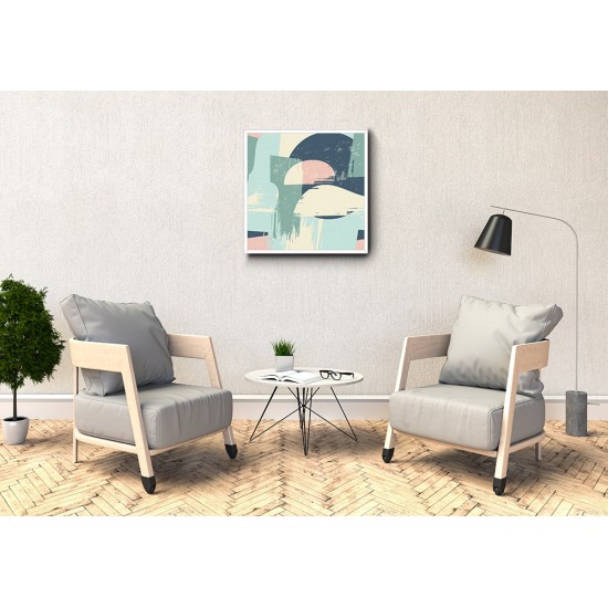 Quadro Pintura Abstrata Digital - 65x65 cm