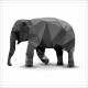 Quadro Africa Elefante - 65x65 cm