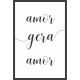 Quadro Lettering Amor Gera Amor - 62x42 cm