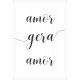 Quadro Lettering Amor Gera Amor - 62x42 cm