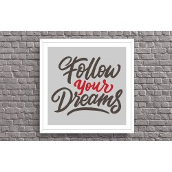 Quadro "Siga seus sonhos" - 42x42 cm