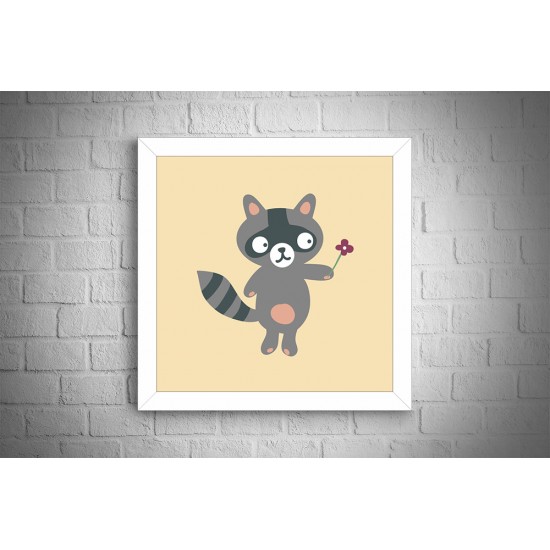 Quadro Guaxininzinho - 29x29 cm 
