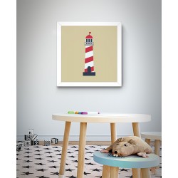 Quadro Farol - 29x29 cm 