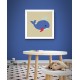 Quadro Baleinha Azul - 29x29 cm 