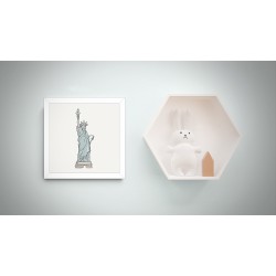 Quadro Estátua da Liberdade - 29x29 cm 