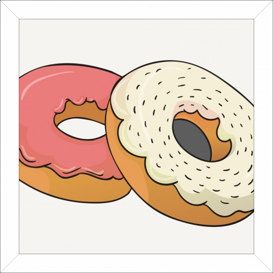 Quadro Donuts - 29x29 cm 