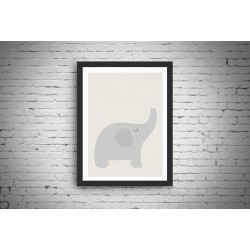 Quadro Elefantinho - 35x26 cm 