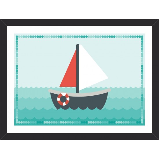 Quadro Barquinho - 26x35 cm 