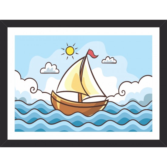 Quadro Barquinho - 26x35 cm 
