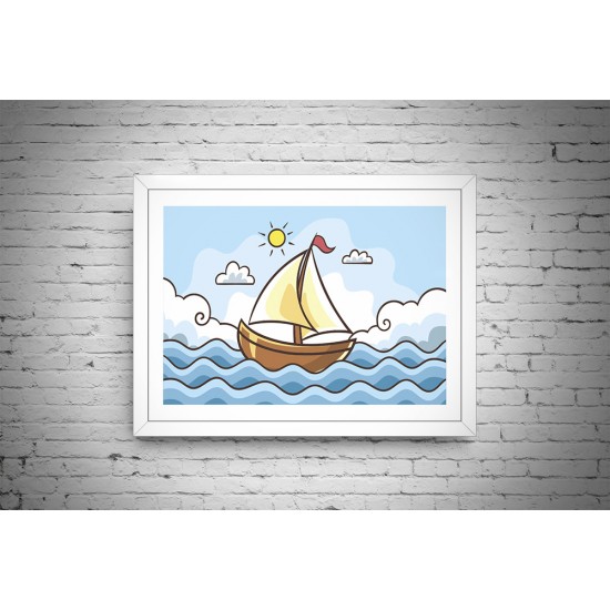 Quadro Barquinho - 26x35 cm 
