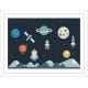 Quadro Planetas e Satélite - 26x35 cm