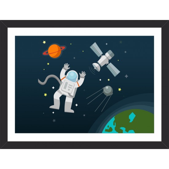 Quadro Astronauta - 26x35 cm 