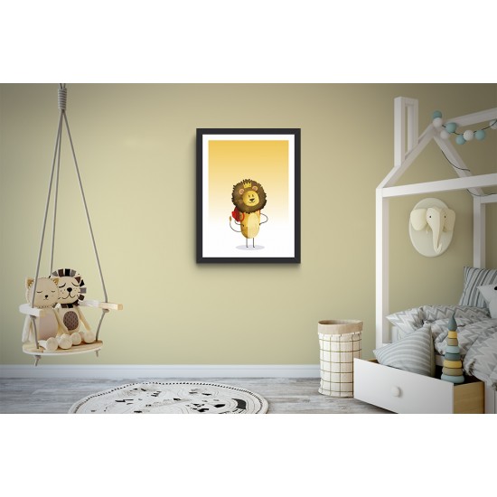 Quadro Leãozinho - 35x26 cm 
