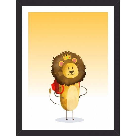 Quadro Leãozinho - 35x26 cm 