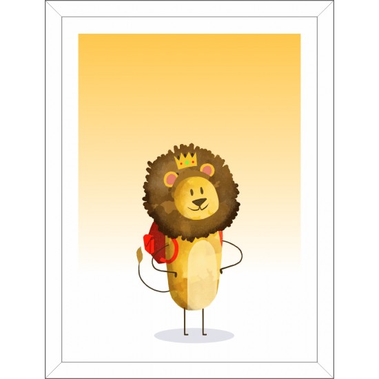 Quadro Leãozinho - 35x26 cm 