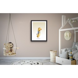 Quadro Girafinha de Colete - 35x26 cm 