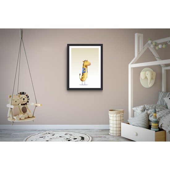 Quadro Girafinha de Colete - 35x26 cm 
