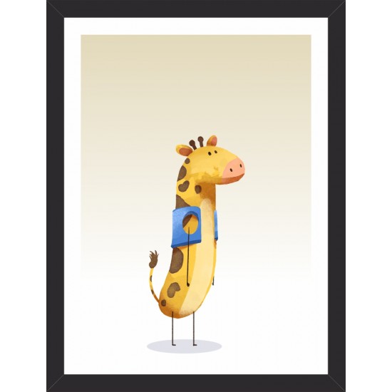 Quadro Girafinha de Colete - 35x26 cm 