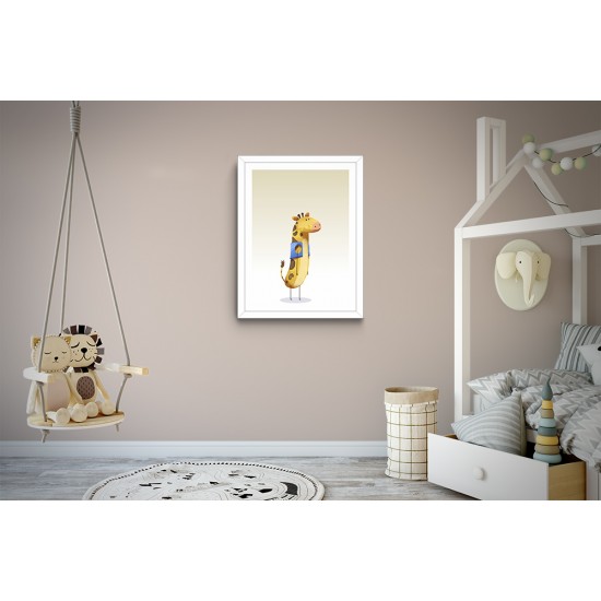 Quadro Girafinha de Colete - 35x26 cm 