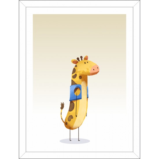 Quadro Girafinha de Colete - 35x26 cm 