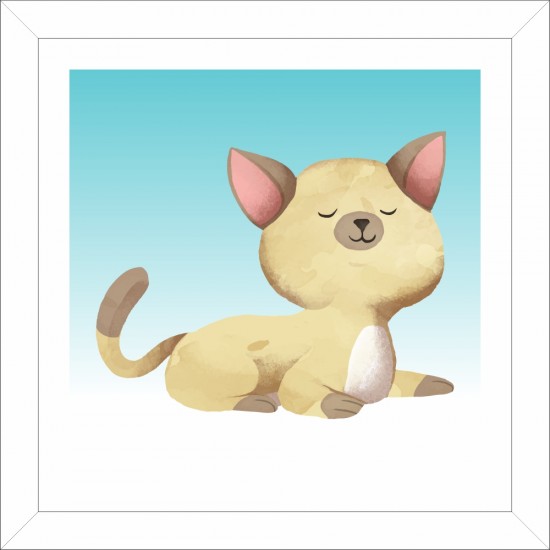 Quadro Gatinho Fofo - 29x29 cm 