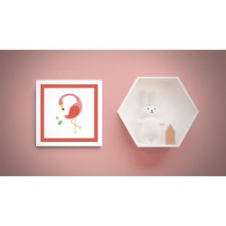 Quadro Flamingo - 29x29 cm 