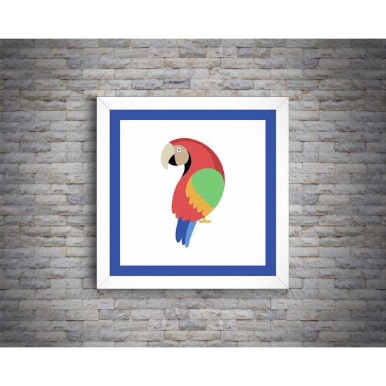 Quadro Ararinha - 29x29 cm 