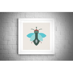 Quadro Besouro - 29x29 cm 