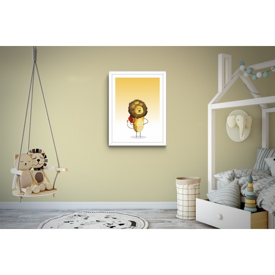 Quadro Leãozinho - 35x26 cm 
