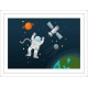 Quadro Astronauta - 26x35 cm 