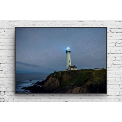 Quadro Farol Americano Pigeon Point Lighthouse - 65x90 cm