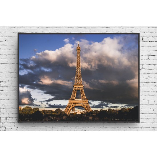 Quadro Entardecer Torre Eiffel - 92x67 cm