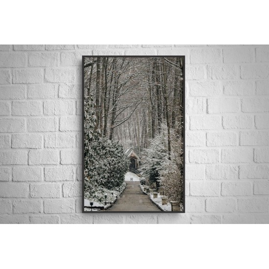 Quadro Igreja na Floresta - 60x90 cm
