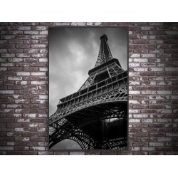 Quadro Torre Eiffel Preto e Branco - 65x100 cm
