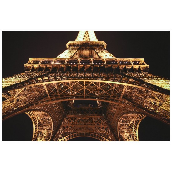 Quadro Noite na Torre Eiffel - 90x60 cm