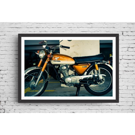 Quadro Motocicleta Década de 70  - 44x64 cm