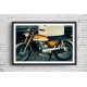 Quadro Motocicleta Década de 70  - 44x64 cm