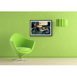Quadro Motocicleta Década de 70  - 44x64 cm