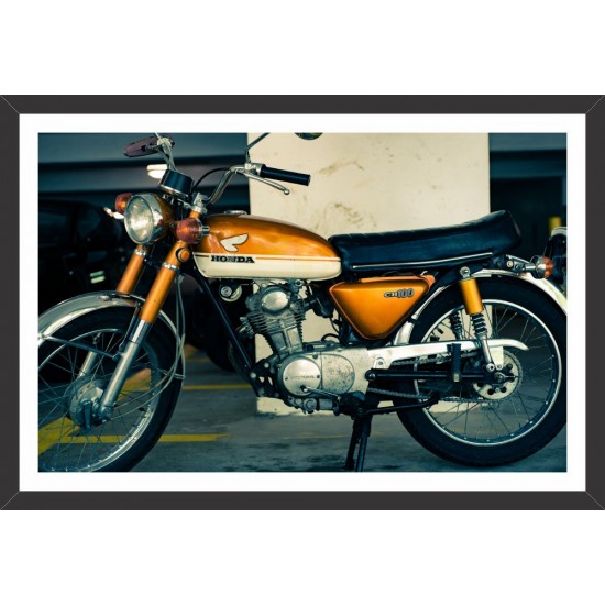 Quadro Motocicleta Década de 70  - 44x64 cm