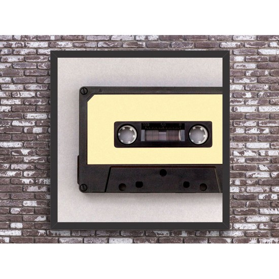 Quadro Fita K7  - 49x49 cm