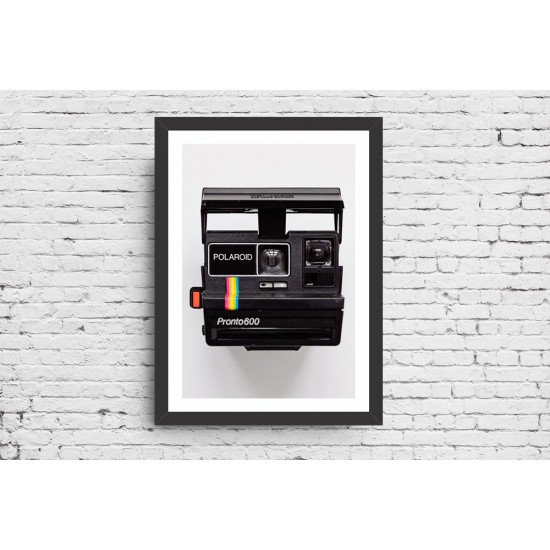 Quadro Máquina Polaroid Colorida  - 46x34 cm