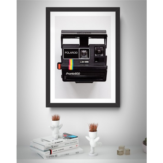 Quadro Máquina Polaroid Colorida  - 46x34 cm